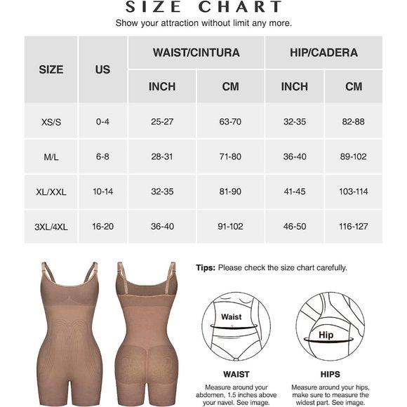 Tummy Control Full Coverage Bust Seamless Bodysuit Mid Thigh Butt Lifter - Picture 6 of 6